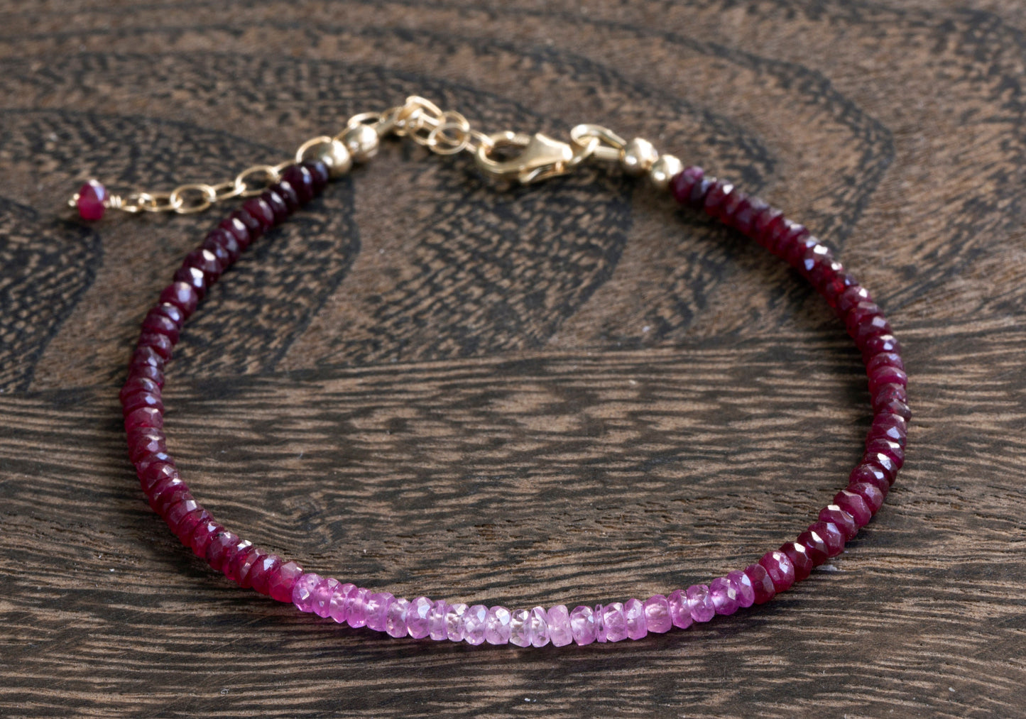 Ombre ruby bracelet