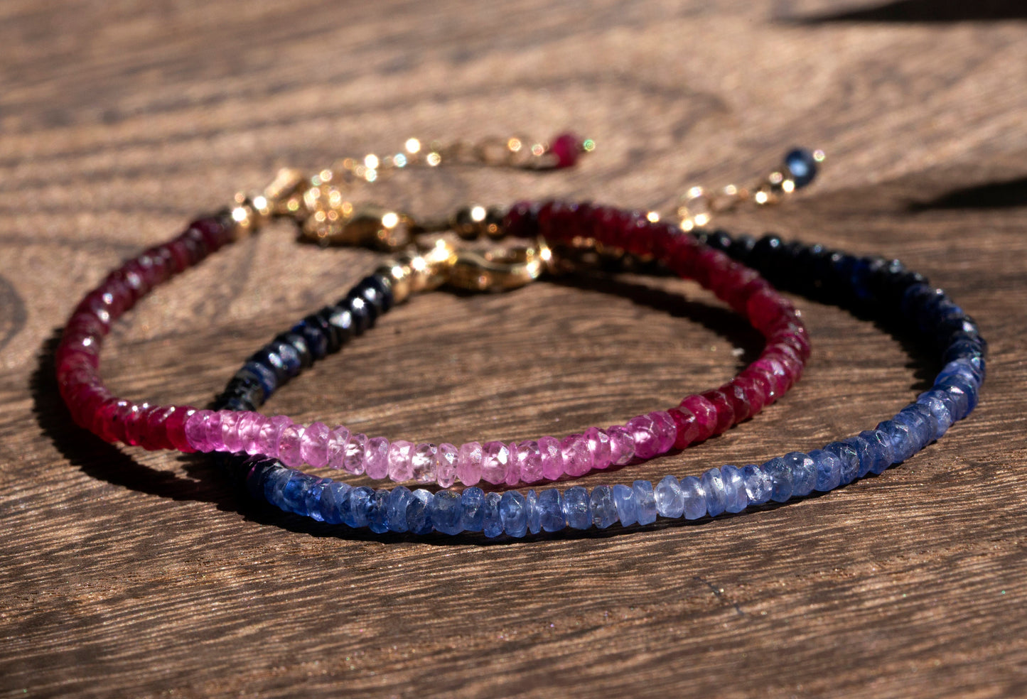 Ombre blue sapphire bracelet