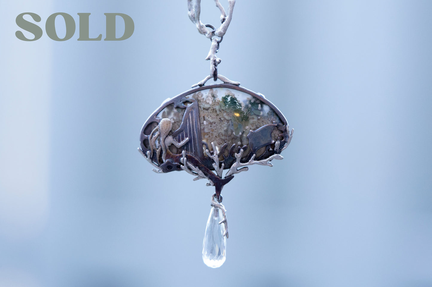 Mermaid brooch and necklace