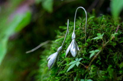 Snowdrop sterling silver earrings
