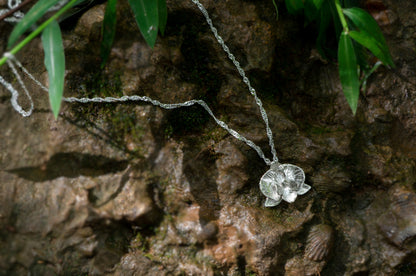 Orchid sterling silver necklace