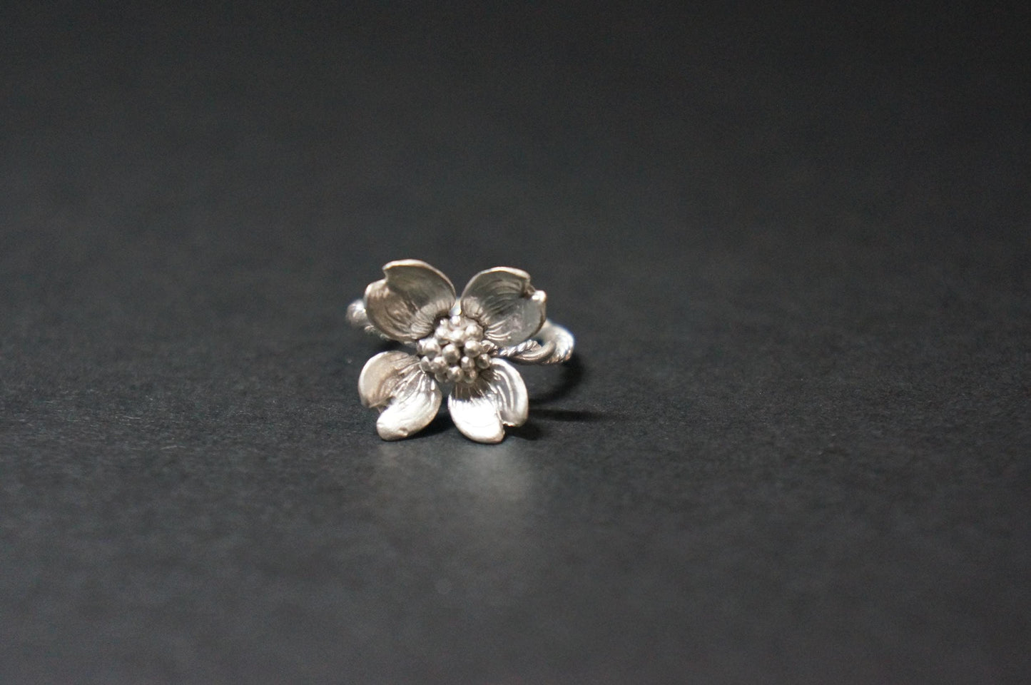 Dogwood sterling silver ring