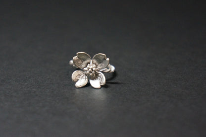 Dogwood sterling silver ring