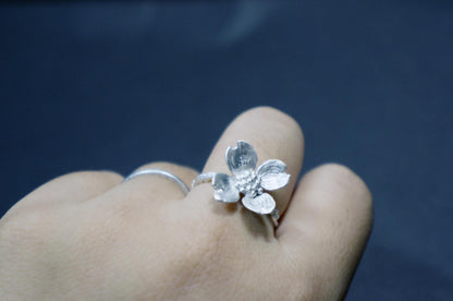 Dogwood sterling silver ring