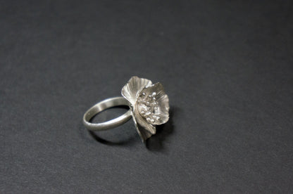 Poppy sterling silver ring