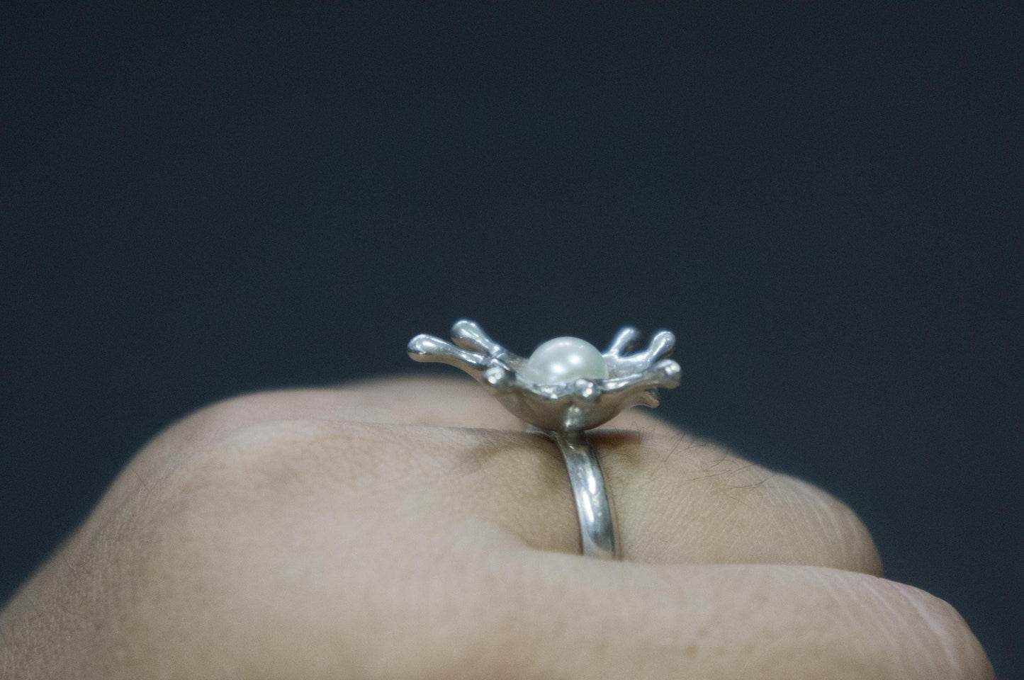 sterling silver water splash ring