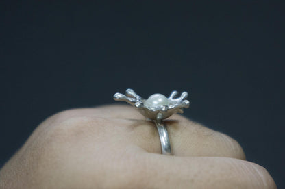 sterling silver water splash ring
