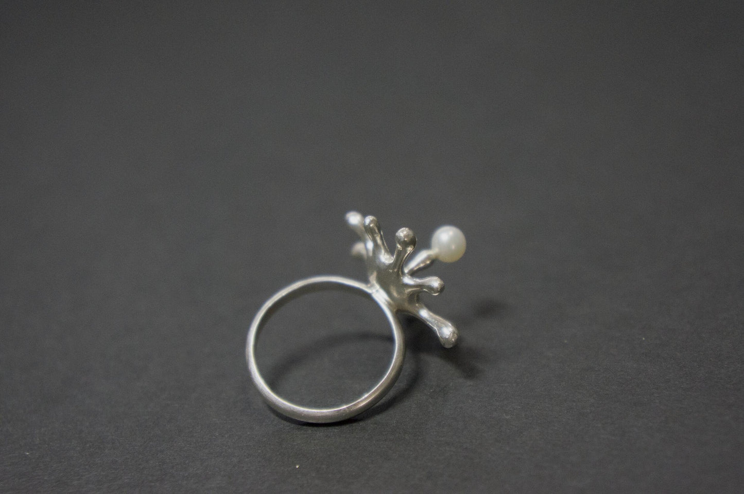 sterling silver water drop ring