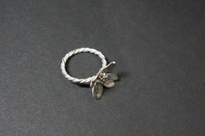 Dogwood sterling silver ring
