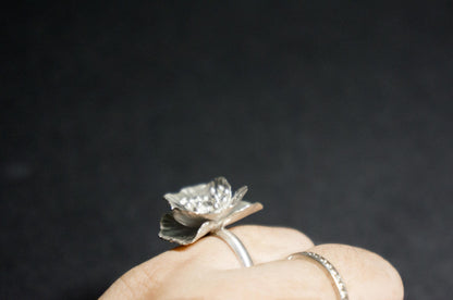 Poppy sterling silver ring