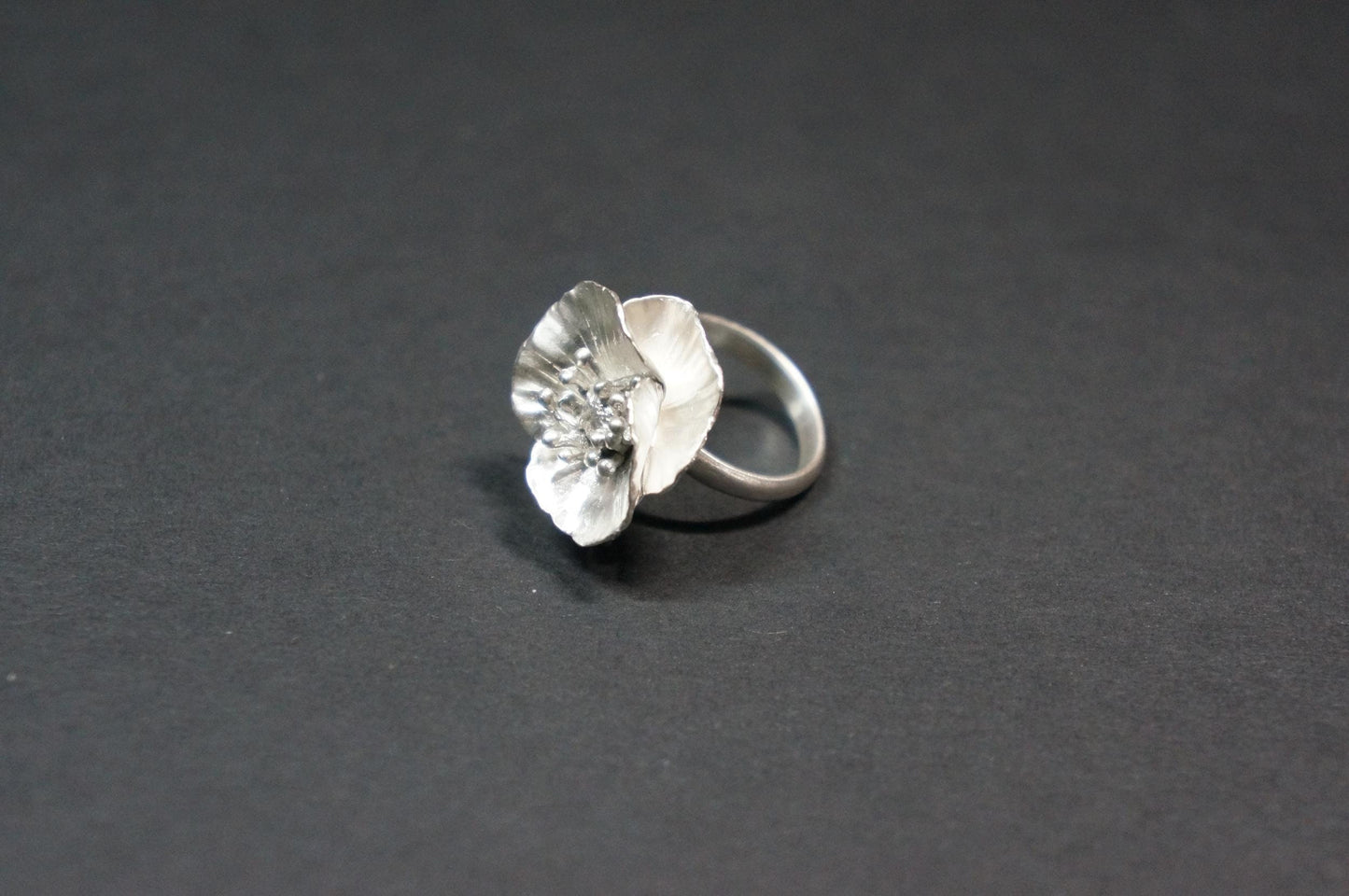 Poppy sterling silver ring