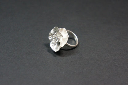 Poppy sterling silver ring