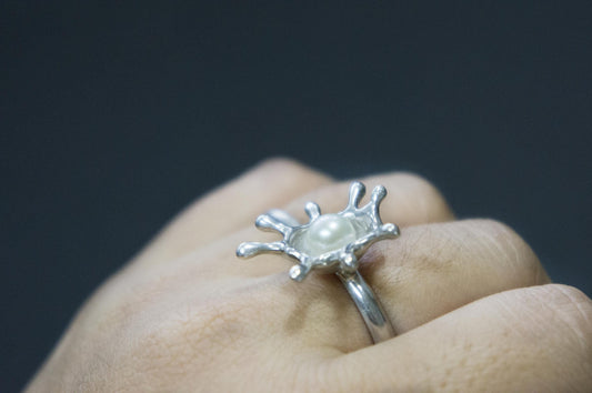 sterling silver water splash ring