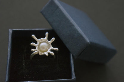 sterling silver water splash ring