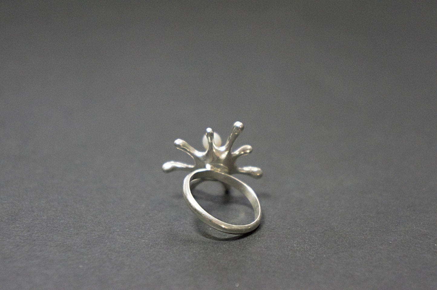 sterling silver water drop ring