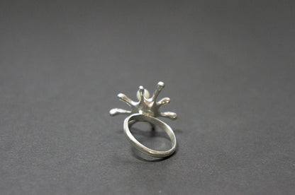 sterling silver water drop ring