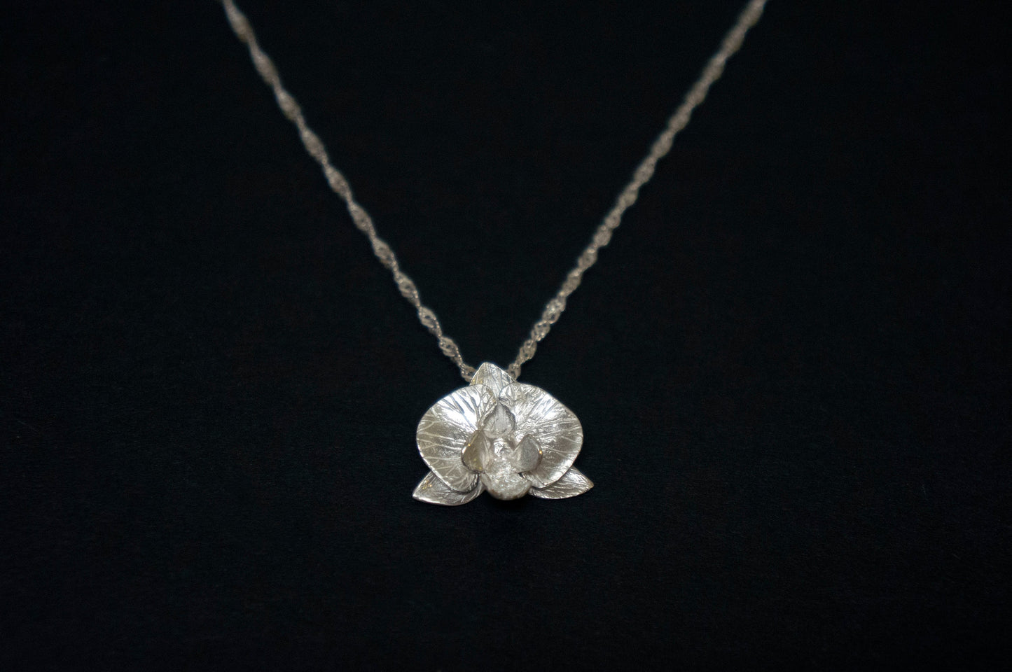Orchid sterling silver necklace