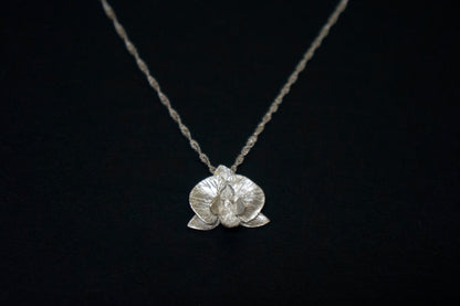 Orchid sterling silver necklace