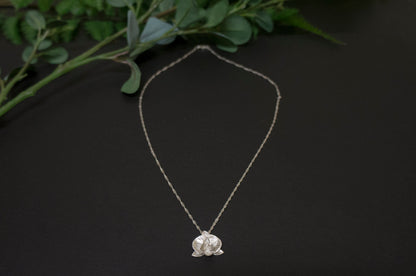 Orchid sterling silver necklace