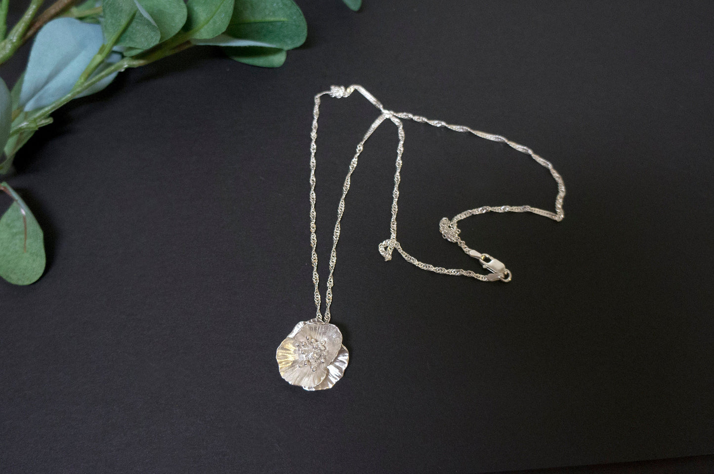 Poppy sterling silver necklace