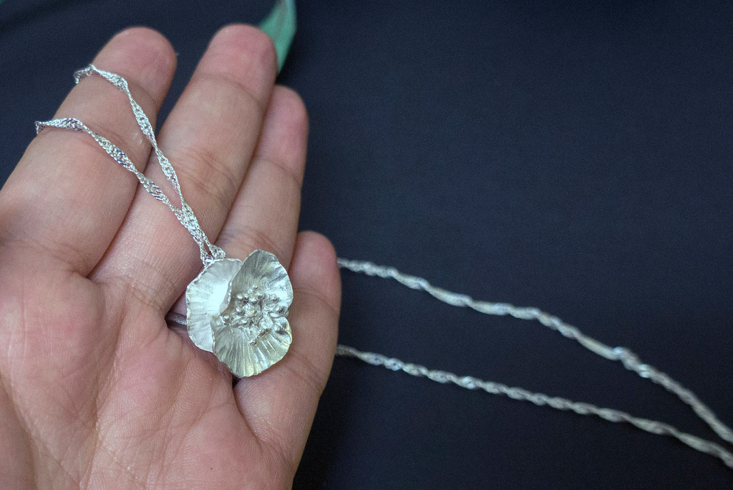 Poppy sterling silver necklace
