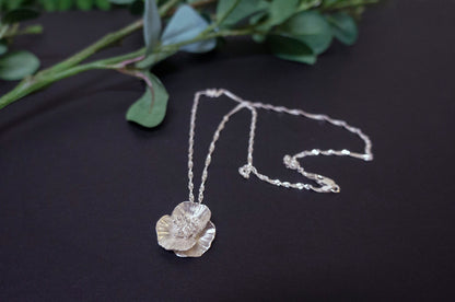 Poppy sterling silver necklace