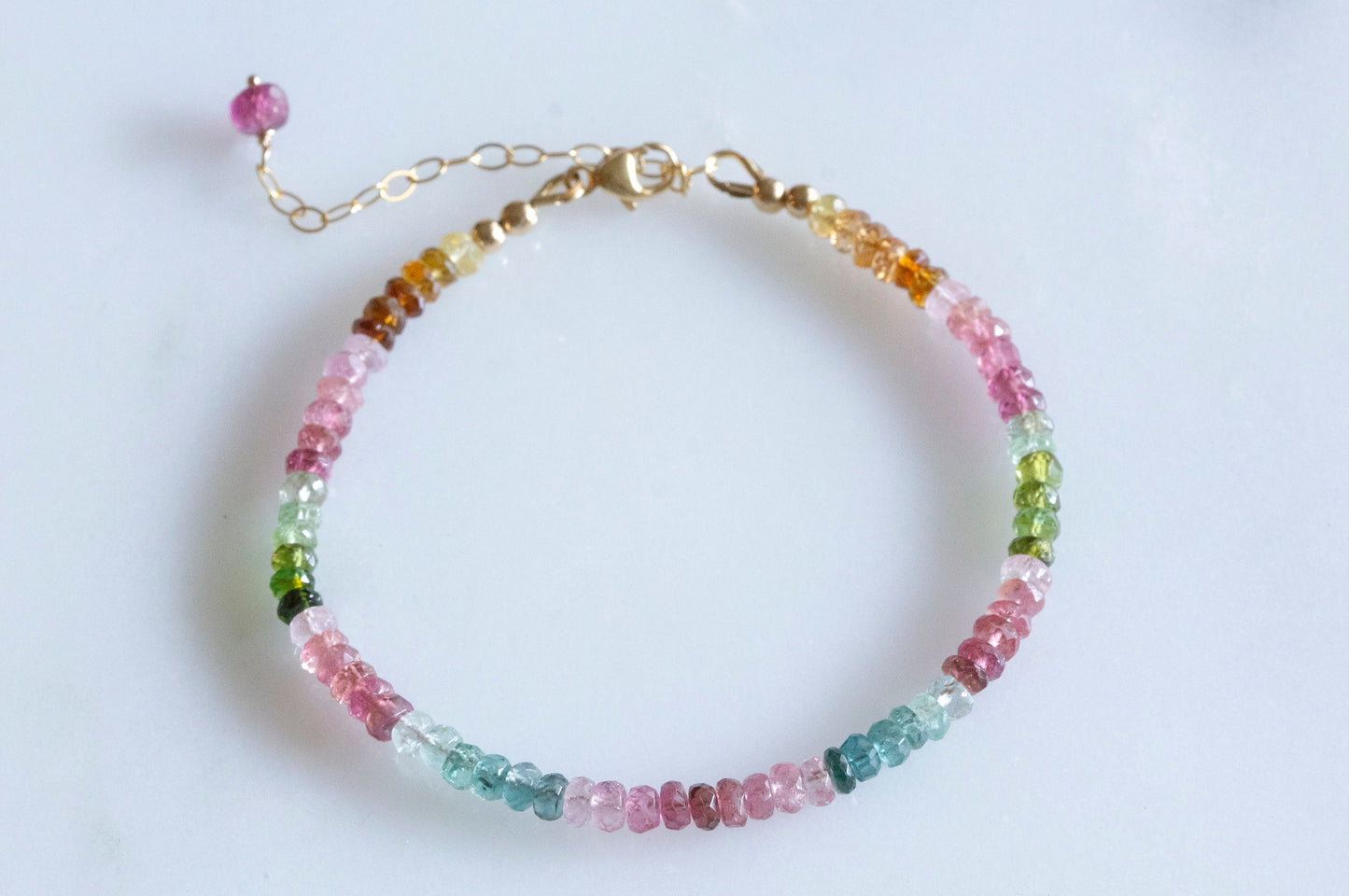 Multicolor tourmaline bracelet