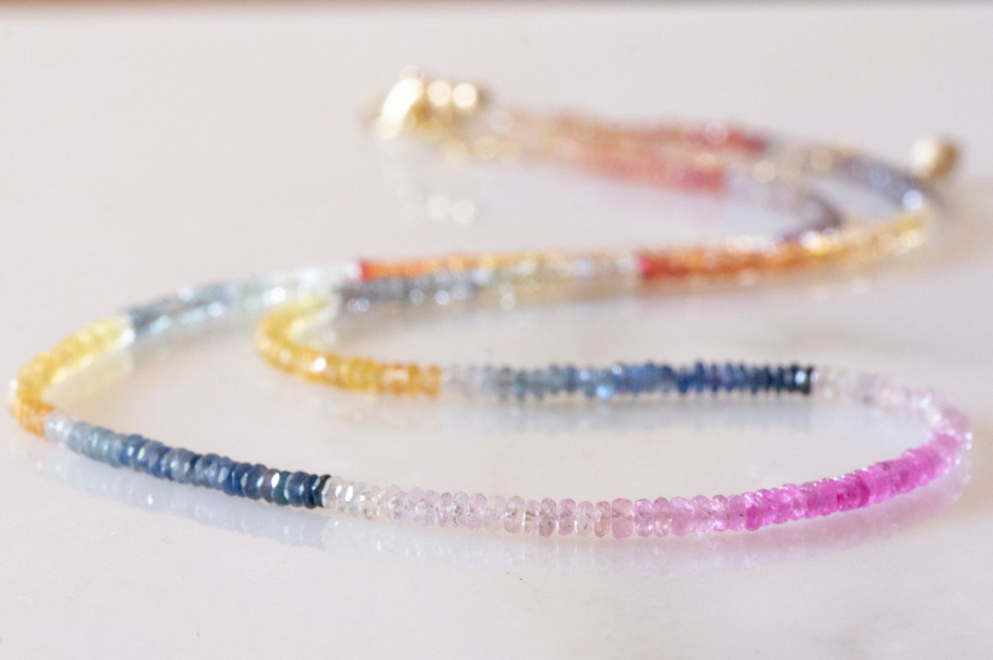 Multicolor sapphire necklace