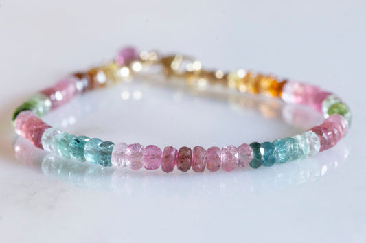 Multicolor tourmaline bracelet