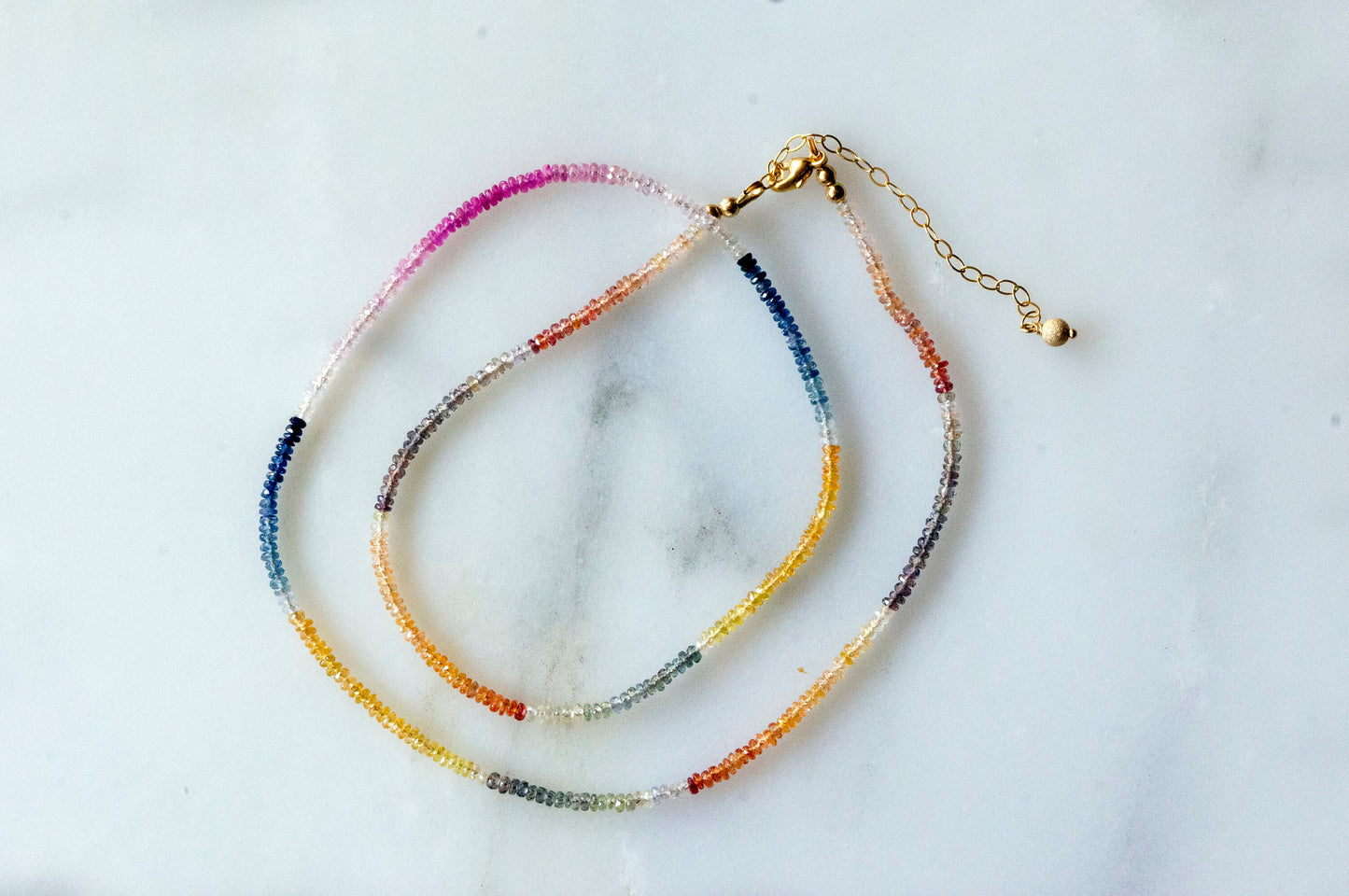 Multicolor sapphire necklace