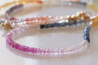 Multicolor sapphire necklace