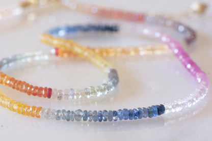 Multicolor sapphire necklace