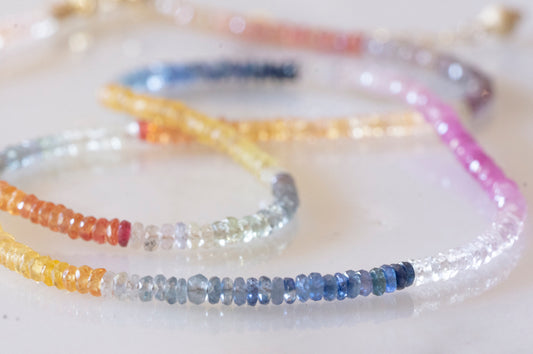 Multicolor sapphire necklace