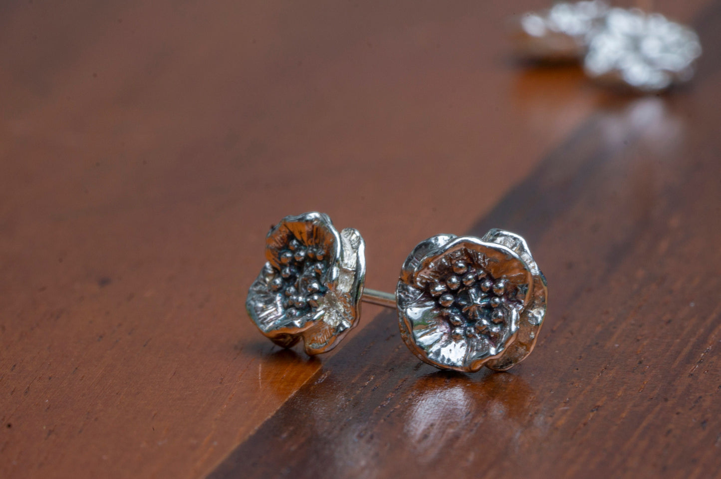 Poppy sterling silver earrings