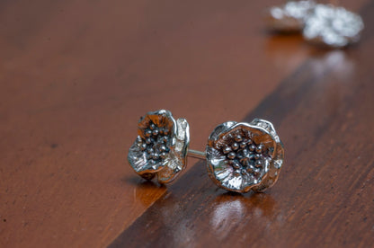 Poppy sterling silver earrings