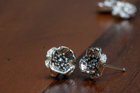 Poppy sterling silver earrings