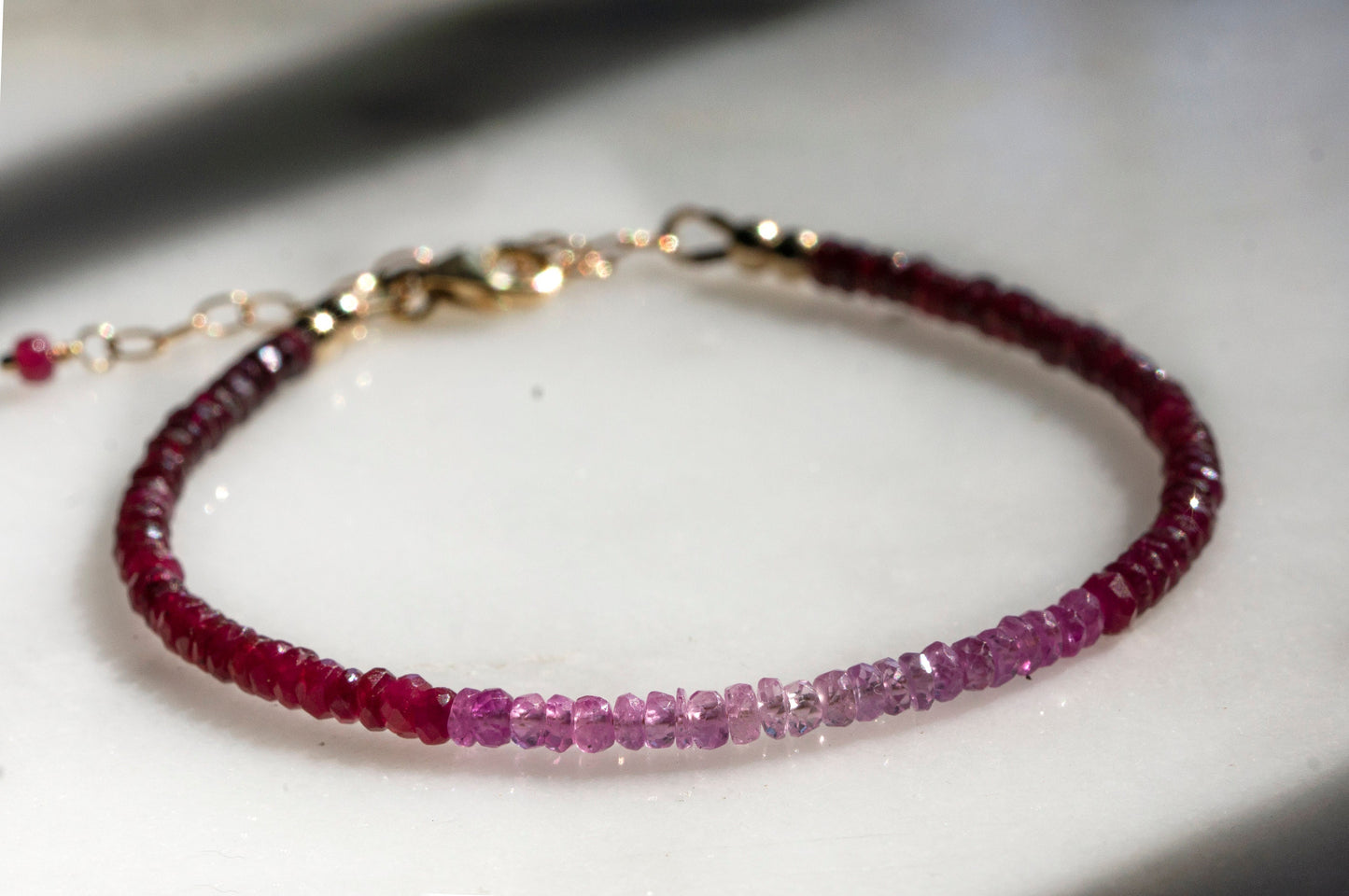 Ombre ruby bracelet