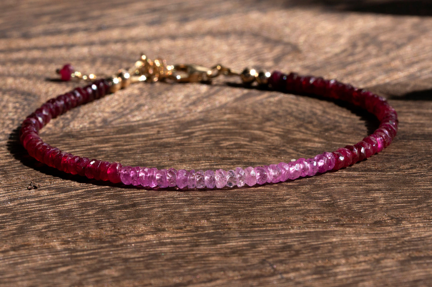 Ombre ruby bracelet