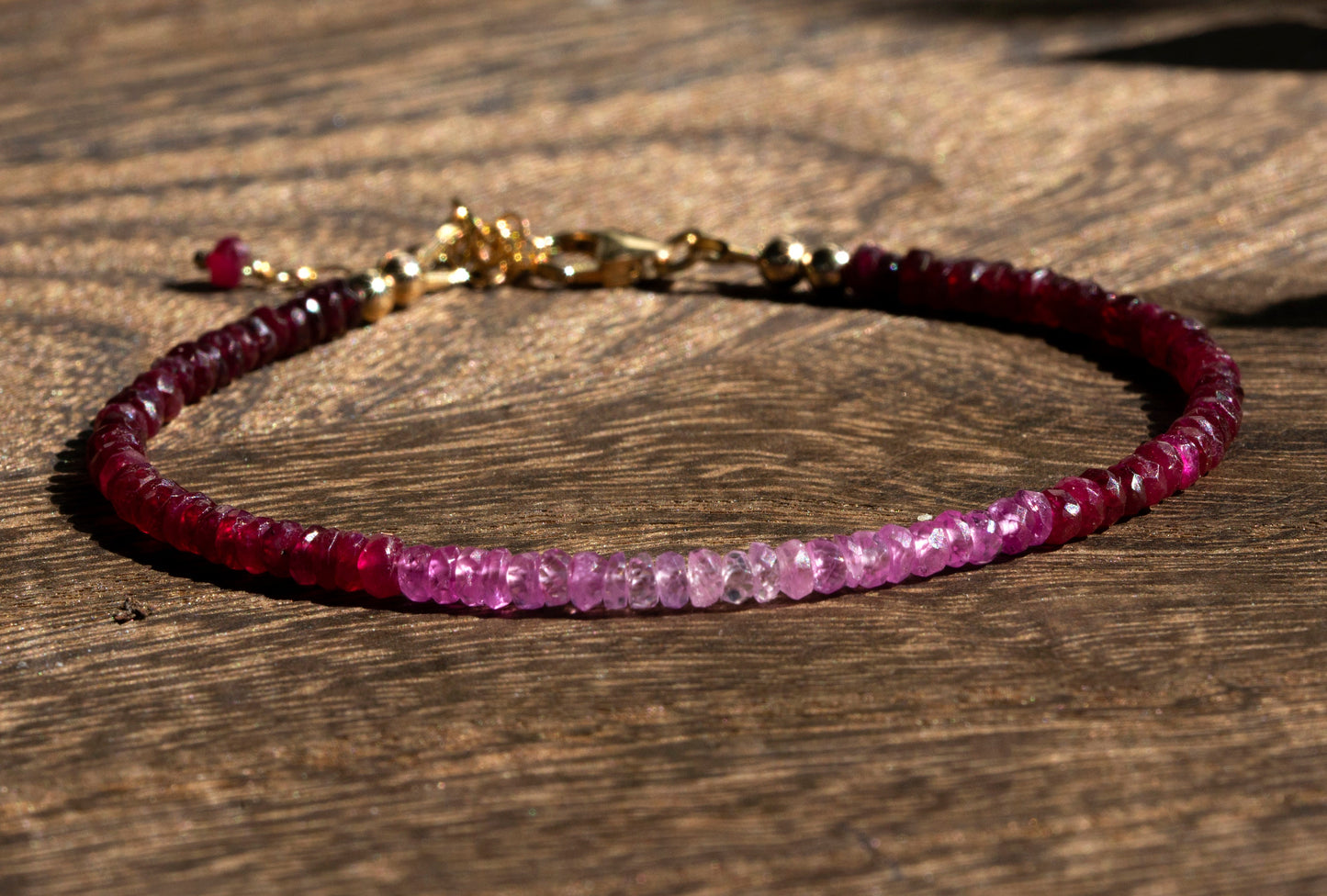 Ombre ruby bracelet