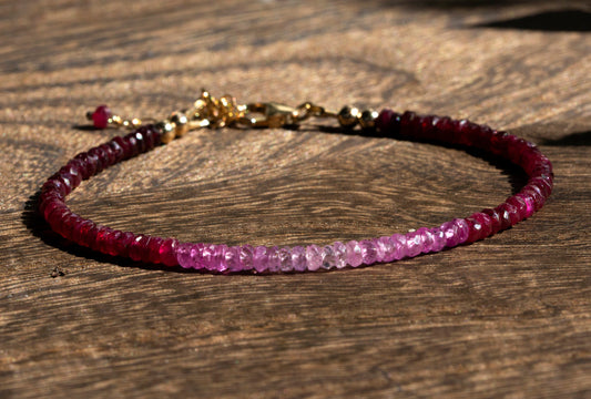 Ombre ruby bracelet