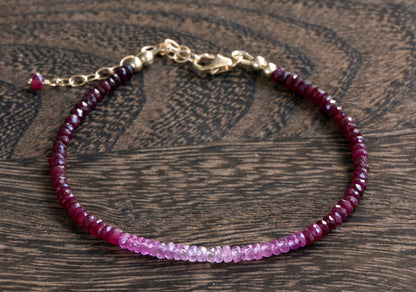 Ombre ruby bracelet