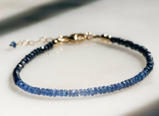 Ombre blue sapphire bracelet