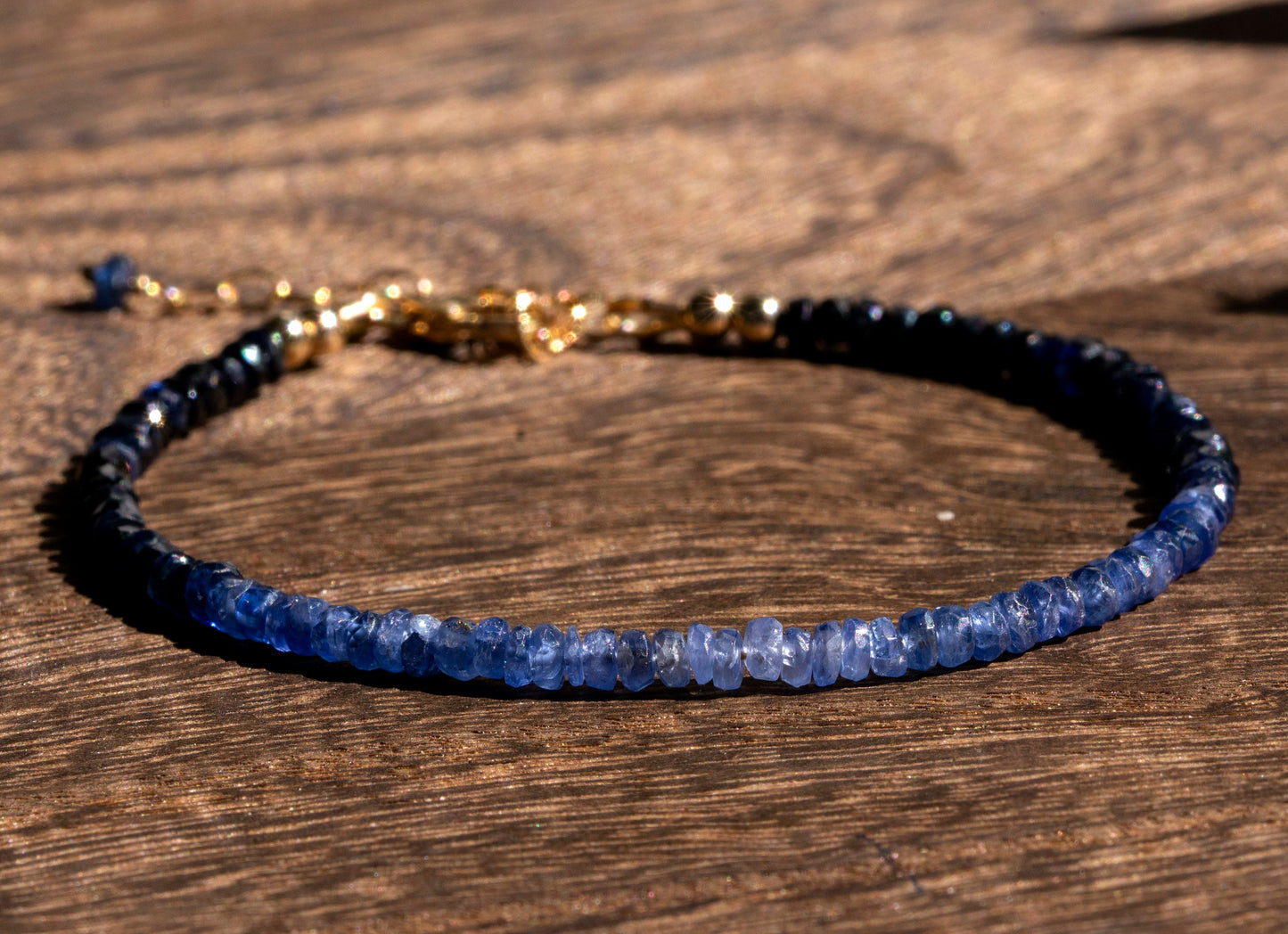 Ombre blue sapphire bracelet