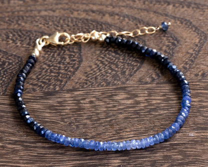 Ombre blue sapphire bracelet