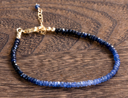 Ombre blue sapphire bracelet