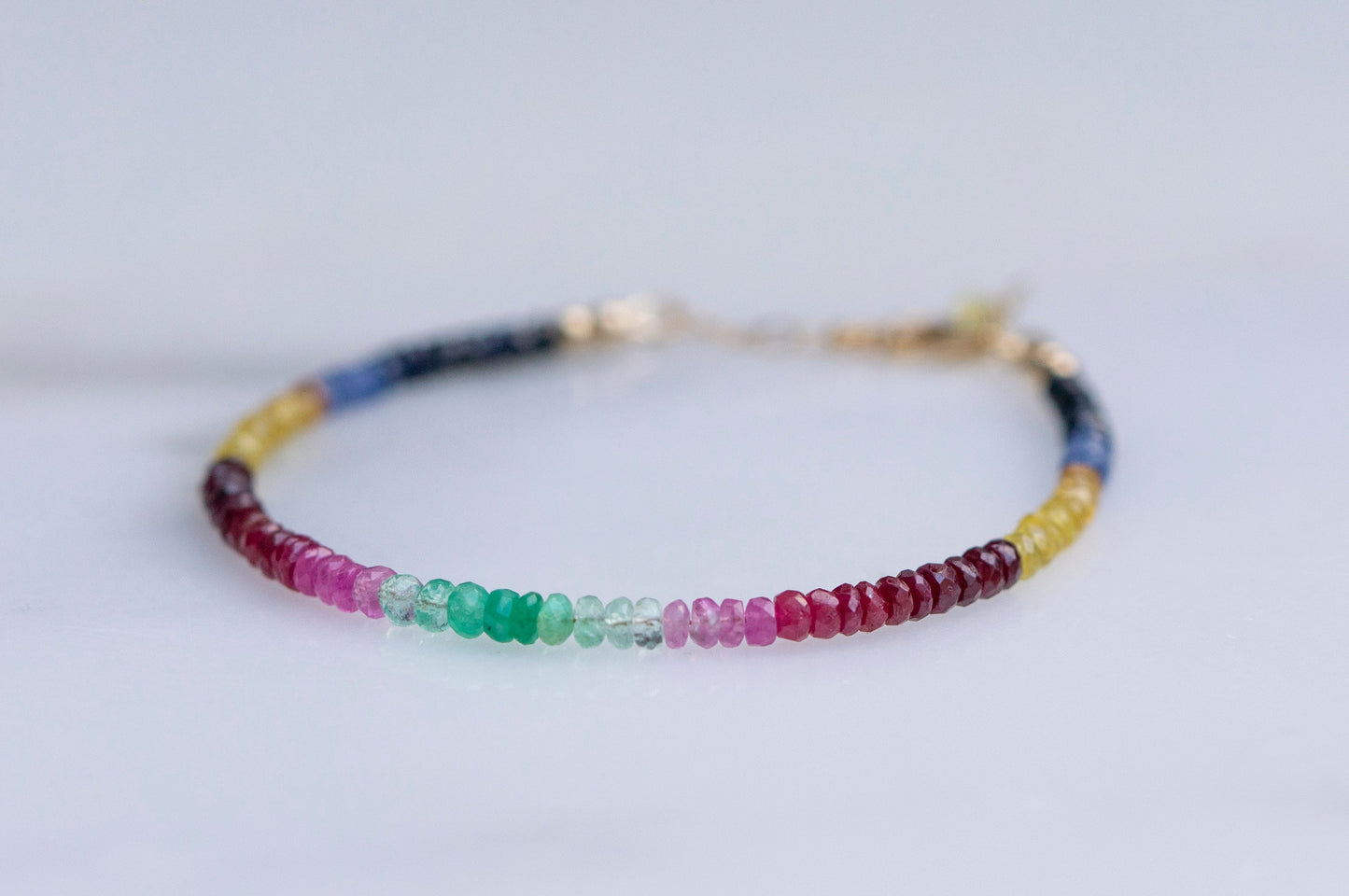 Multi gemstone ombre bracelet