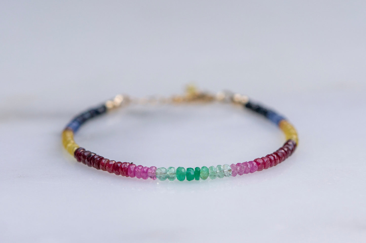 Multi gemstone ombre bracelet