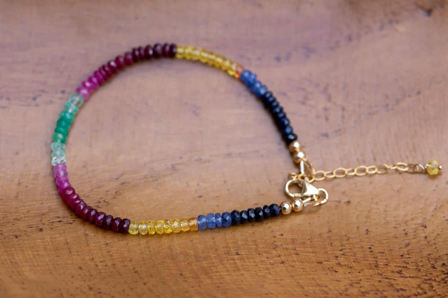 Multi gemstone ombre bracelet