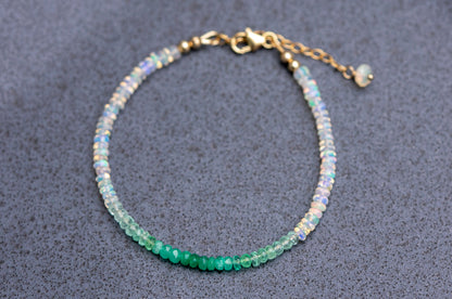 Ombre emerald bracelet