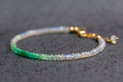 Ombre emerald bracelet